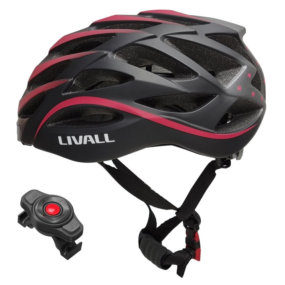 Livall BH62 NEO Kask Rowerowy Czarno-Czerwony