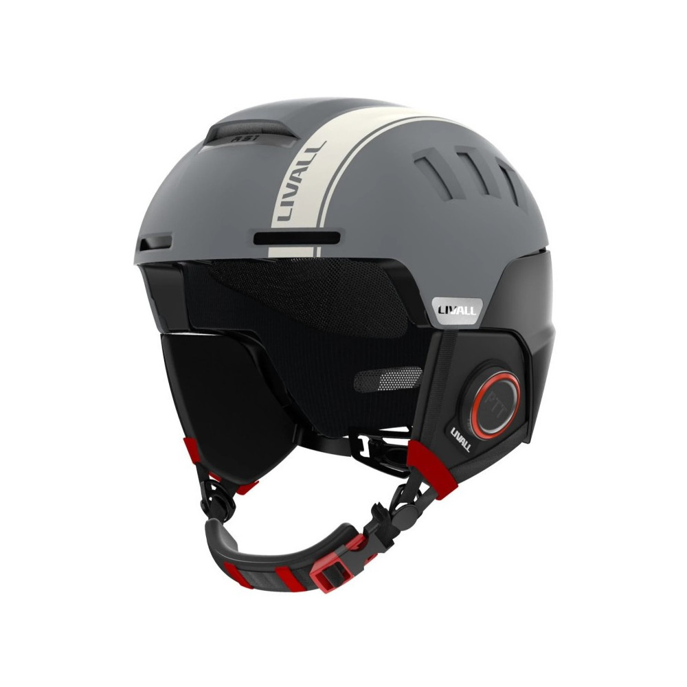 Livall RS1 Kask Narciarski Snowboardowy Szary - Bluetooth