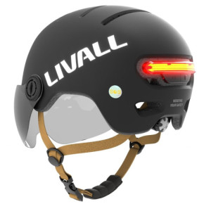 Livall L23 Kask Rowerowy Czarny z Szybką