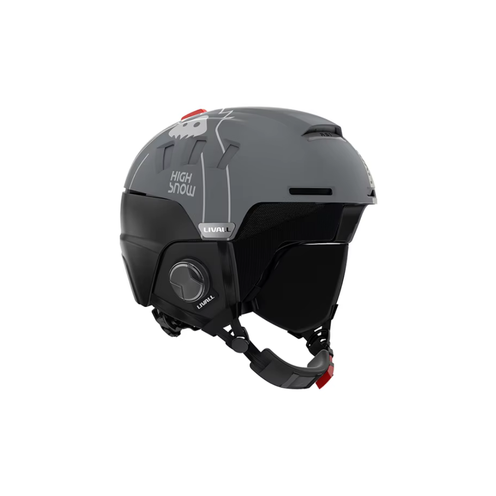Livall RS1 High Snow - Kask Narciarski Snowboardowy Szary Bluetooth
